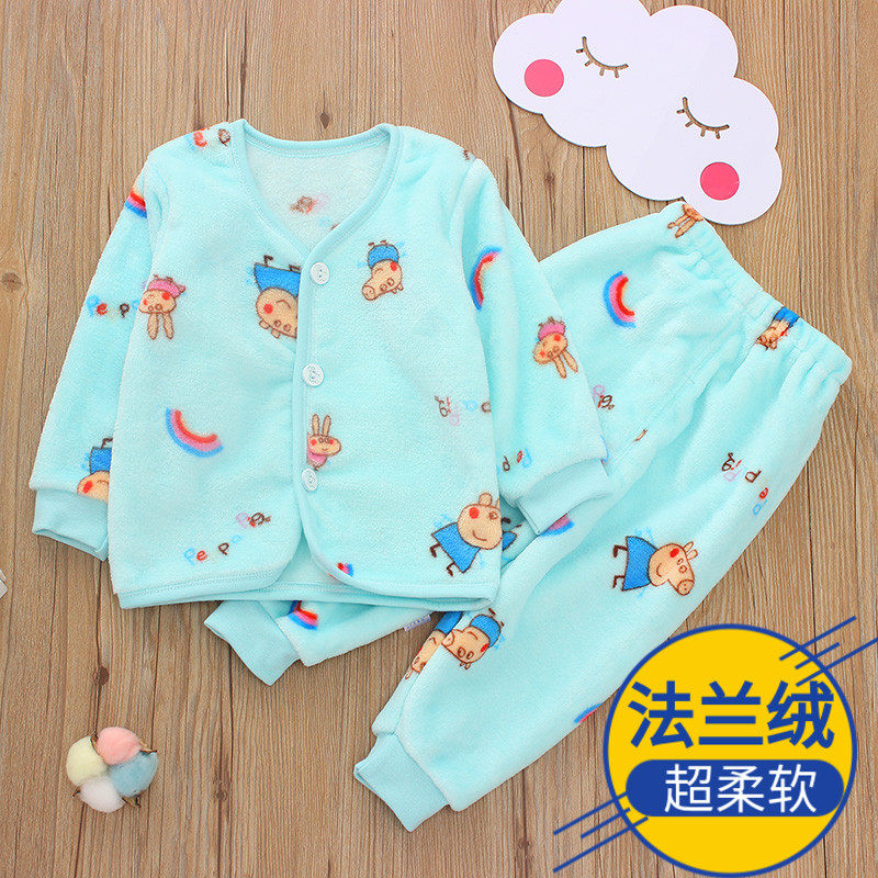 Baby Cavet thickened Heating Clothes Men and women Baby Flannel Newborn Clothing Sleepwear Children Autumn winter