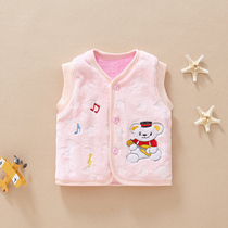 Newborn baby Cavet thickened waistcoat Flannel Warm shoulder Men and women Baby Waistcoat Children Vest Autumn winter