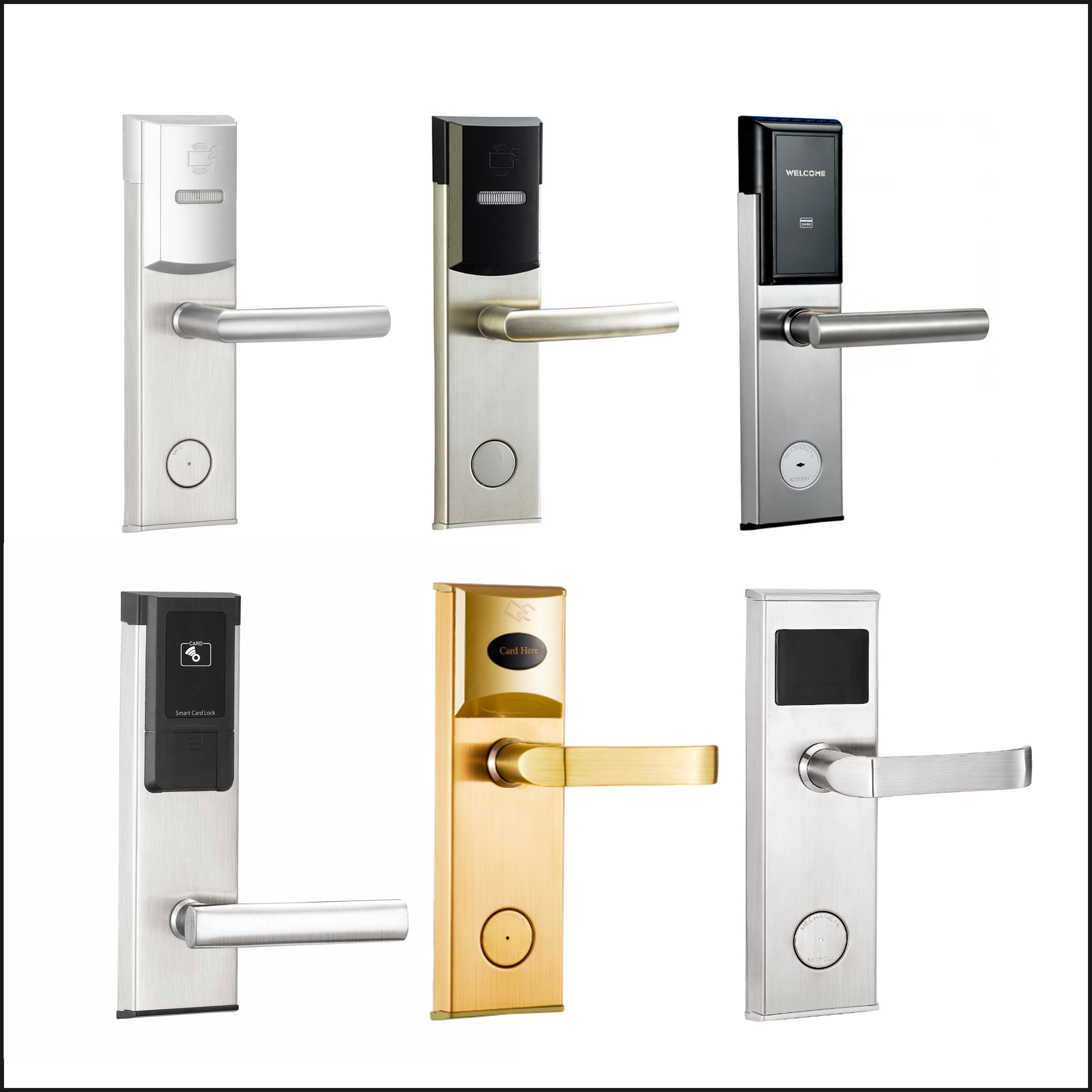 Hotel guesthouse homestay intelligent electronic induction access control card reader Rixiang stainless steel zinc alloy magnetic card door lock 118