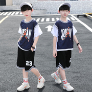 Trẻ em ăn mặc trai Summer Outfit 2020 New Boy Summer Big Kids Thể thao Loose hai mảnh thủy triều.
