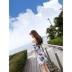 Green Runya Summer Womens 2020 Váy mới thủy triều ngọt ngào In một bên vai Váy eo A-line - Váy eo cao