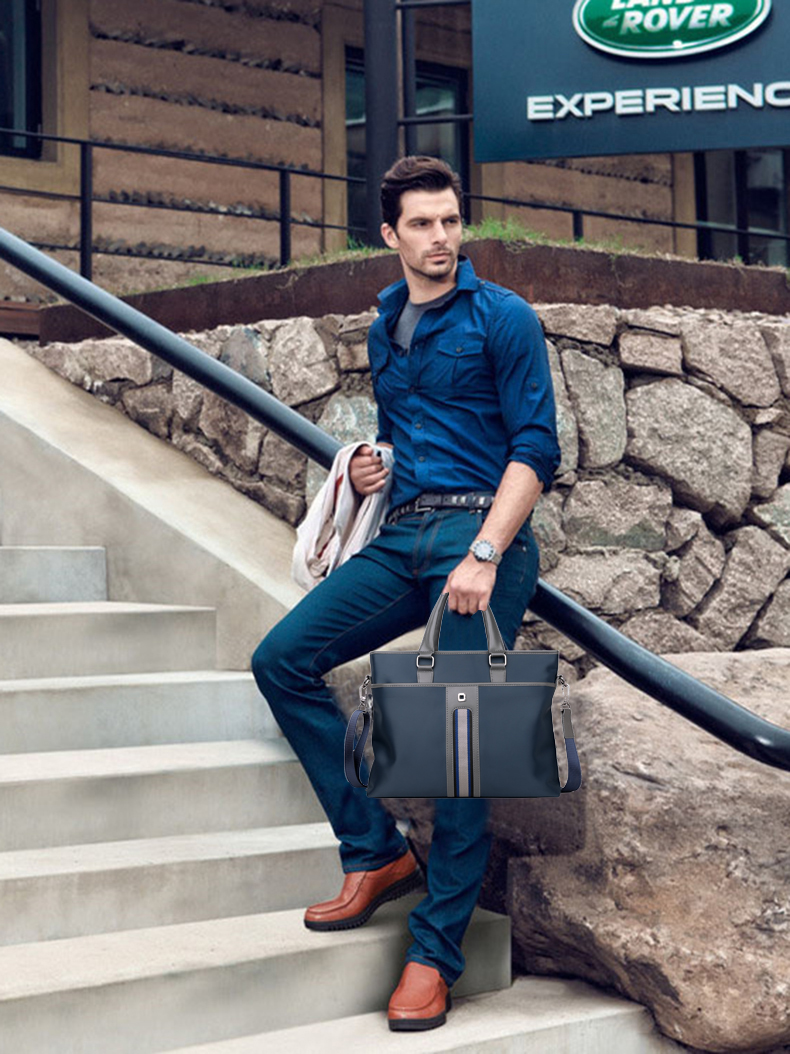 Túi xách nam Vải Oxford Túi xách nam kinh doanh bình thường vai Messenger Túi vải ba lô phiên bản chính thức của Hàn Quốc - Túi của con người túi christian dior