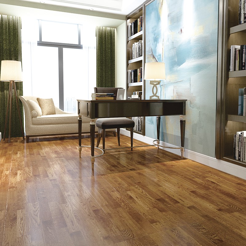 Holy elephant KG 8352 S Winslow white wax three - layer solid wood antique floor
