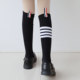 ເດັກຍິງ TB mid-tube socks 2024 summer new Korean style Children's college style four-stripe cotton INS stockings trending