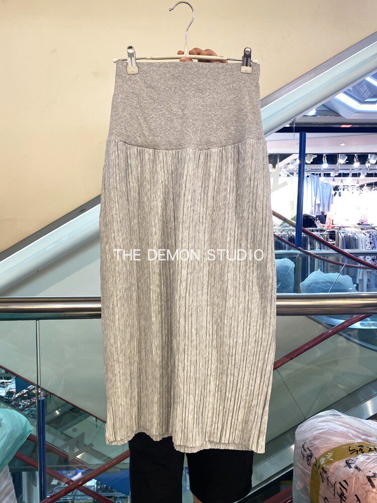 Pregnant woman half-body dress Long version 2022 South Korean gestation Fashion casual 100 lap dresses Hip Wrap Hip skirts