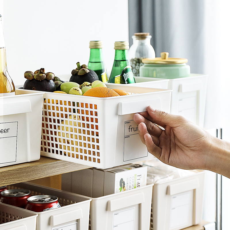 Containing Basket Debris Containing Basket Kitchen Bathroom Plastic Tabletop Snack Box Rectangular Containing Basket Finishing Basket