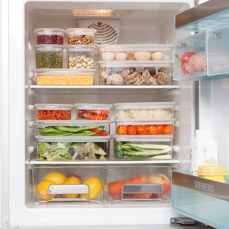 Taipu food preservation box Plastic sealed fruit and vegetable finishing storage rectangular kitchen refrigerator transparent storage