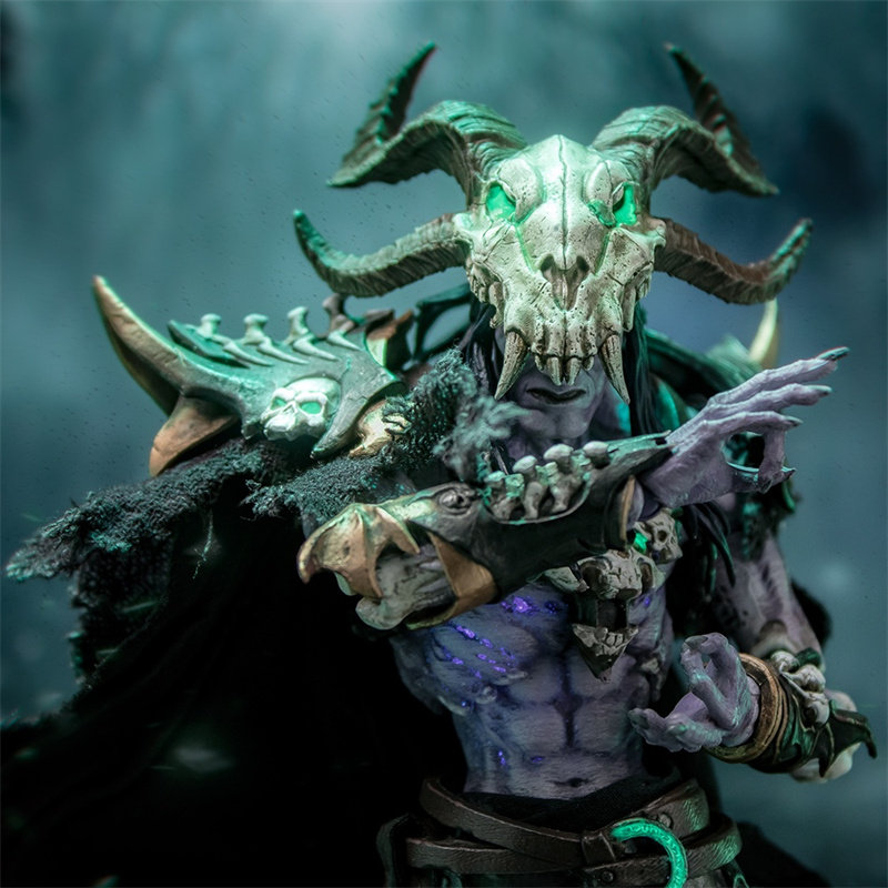 Memory Toys Necromaner Baron Salman + Demon Imp In Stock 17cm Action Figure
