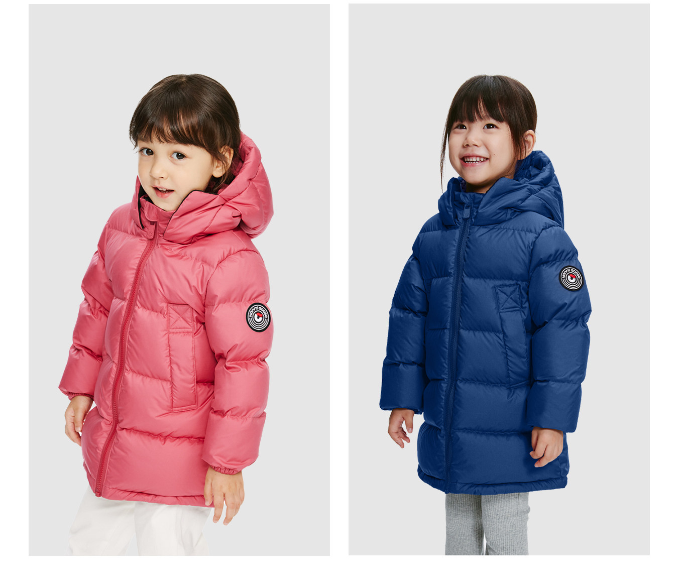Nanny Goose Mid Length Long Length Face Care Thickened Children's down Jacket — 24