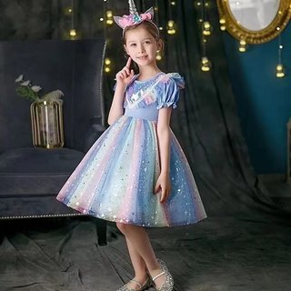 Children's Summer Girls Princess Dress Puffy and Fashionable Little Girl New Fashionable Princess Dress Summer