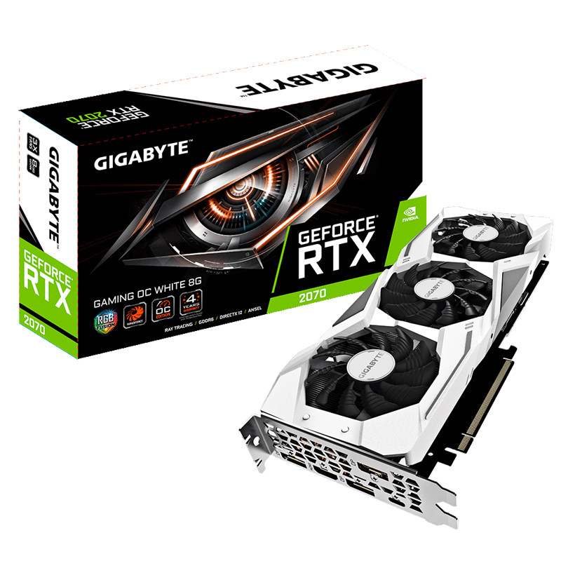 技嘉 RTX2070 GAMING OC小白8G游戏显卡 台