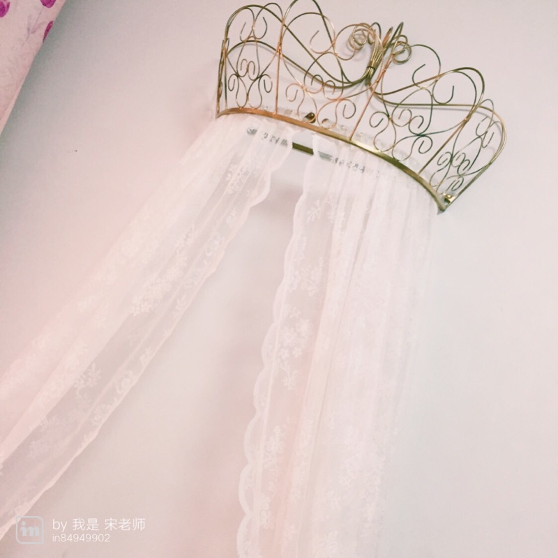 Vương miện Continental Sắt giường vỏ khung giường khung trang trí wrought sắt lưới tòa màn kệ chúa giá đỡ tùy chỉnh quanh - Bed Skirts & Valances rèm treo giường