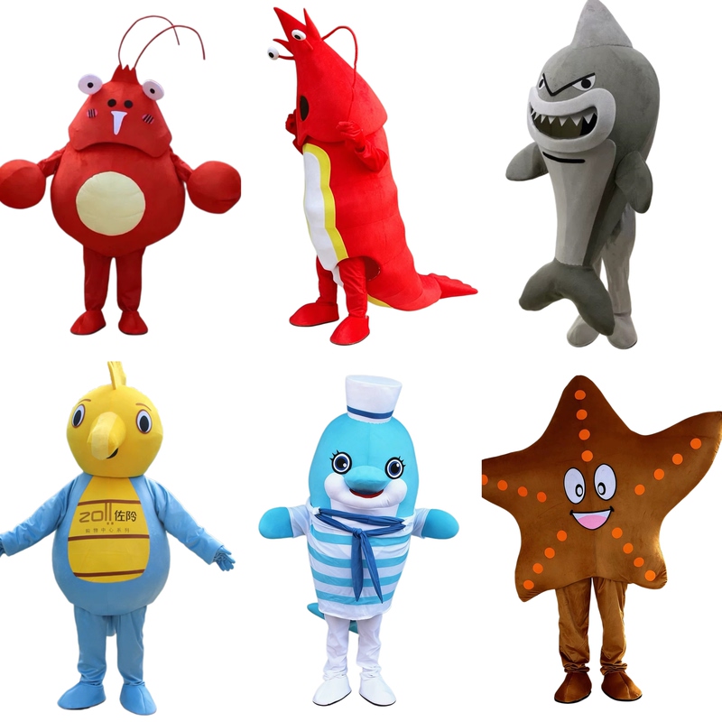 Seahorse, Starfish, Seal Cartoon Mascot Costume, Aquarium Cartoon Props, Event Promotion, Dolphin, Shark Headgear Seahorse, Starfish, Seal Cartoon Mascot Costume, Aquarium Cartoon Props, Event Promotion, Dolphin, Shark Headgear