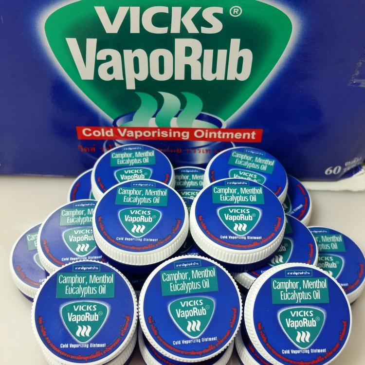 Thai Vickers dum cream VICKS VapoRub menthol balm insect bites nasal congestion cough 5 grams