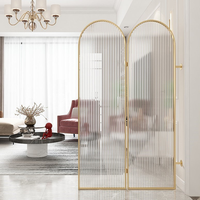 Nordic entry glass screen guest dining room shielding folding seat screen office entrance decoration partition art background wall