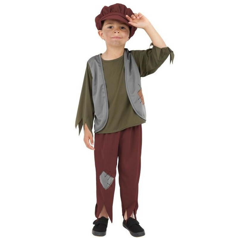 Fairy Tale Foggy Lonely British Falling Out Gentleman Character Costume Halloween Kidsren's Street Passerby Poor Boy Costume