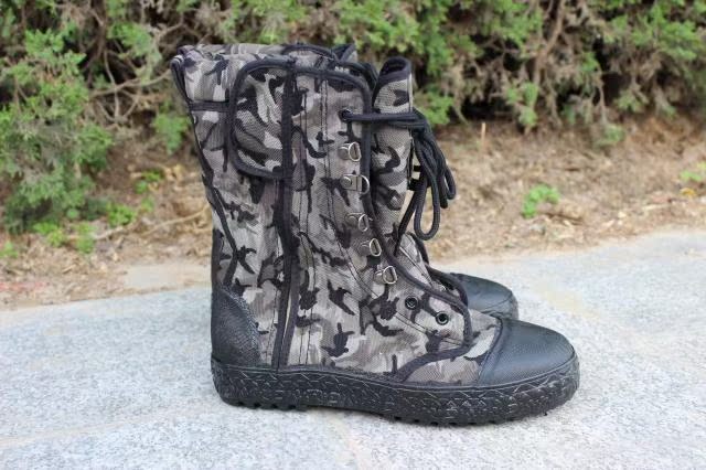 Bottes militaires pour homme en toile - Ref 1400970 Image 16