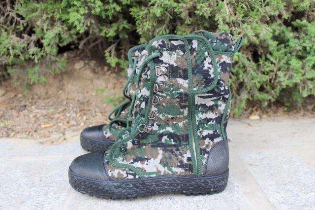 Bottes militaires pour homme en toile - Ref 1400970 Image 8