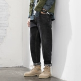 Демисезонные джинсы, штаны, свободный прямой крой, 2025 года