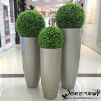 FRP floor-to-ceiling large vase simulation grass ball set Living room decoration ornaments Villa crafts floral art