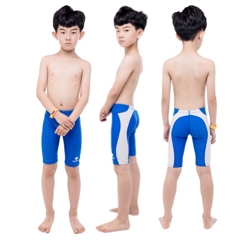 Trẻ em quần bơi bé trai quần bơi chuyên nghiệp trẻ lớn đào tạo cạnh tranh boyshort bé trai da cá mập bơi nhanh khô bikini đi biển