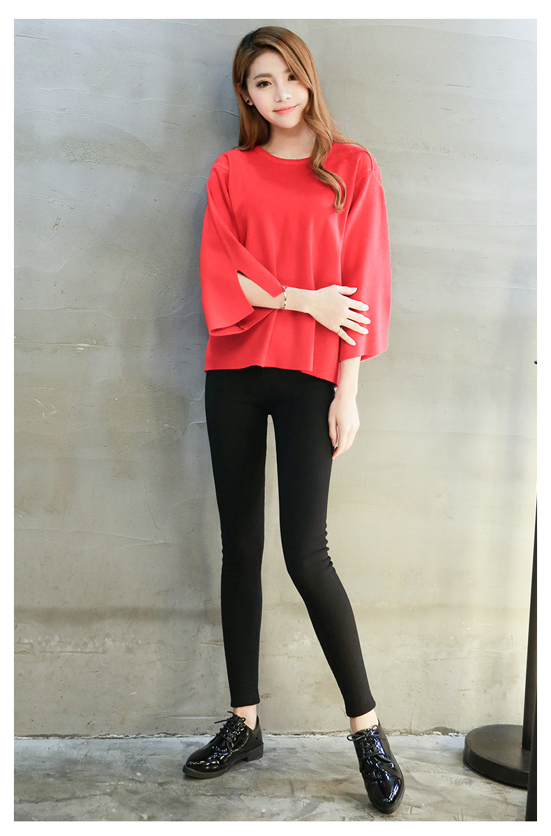Quần legging thu đông 2018 mới mặc quần cạp cao ấm áp cộng với chân váy nhung dày bó sát quần lửng nữ