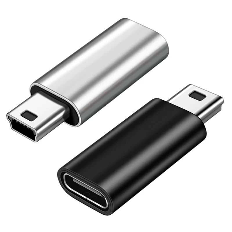 Mini Male to Female Type-C Female Adapter Mini Male Charging Data Cable 5P USB Interface T-Type Mini Car Mini Male to Female Type-C Female Adapter Mini Male Charging Data Cable 5P USB Interface T-Type Mini Car