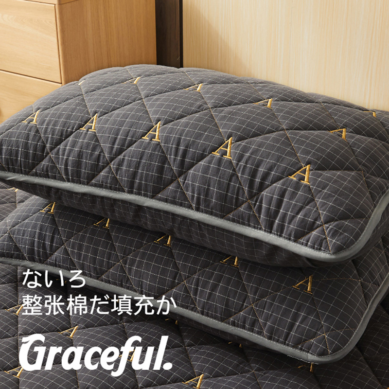 Full Cotton Pillowcase Pair of Summer Pure Cotton Pillowcase Hood Male pillow cover Pillow Leather Single Double Pillow Core Sleeve