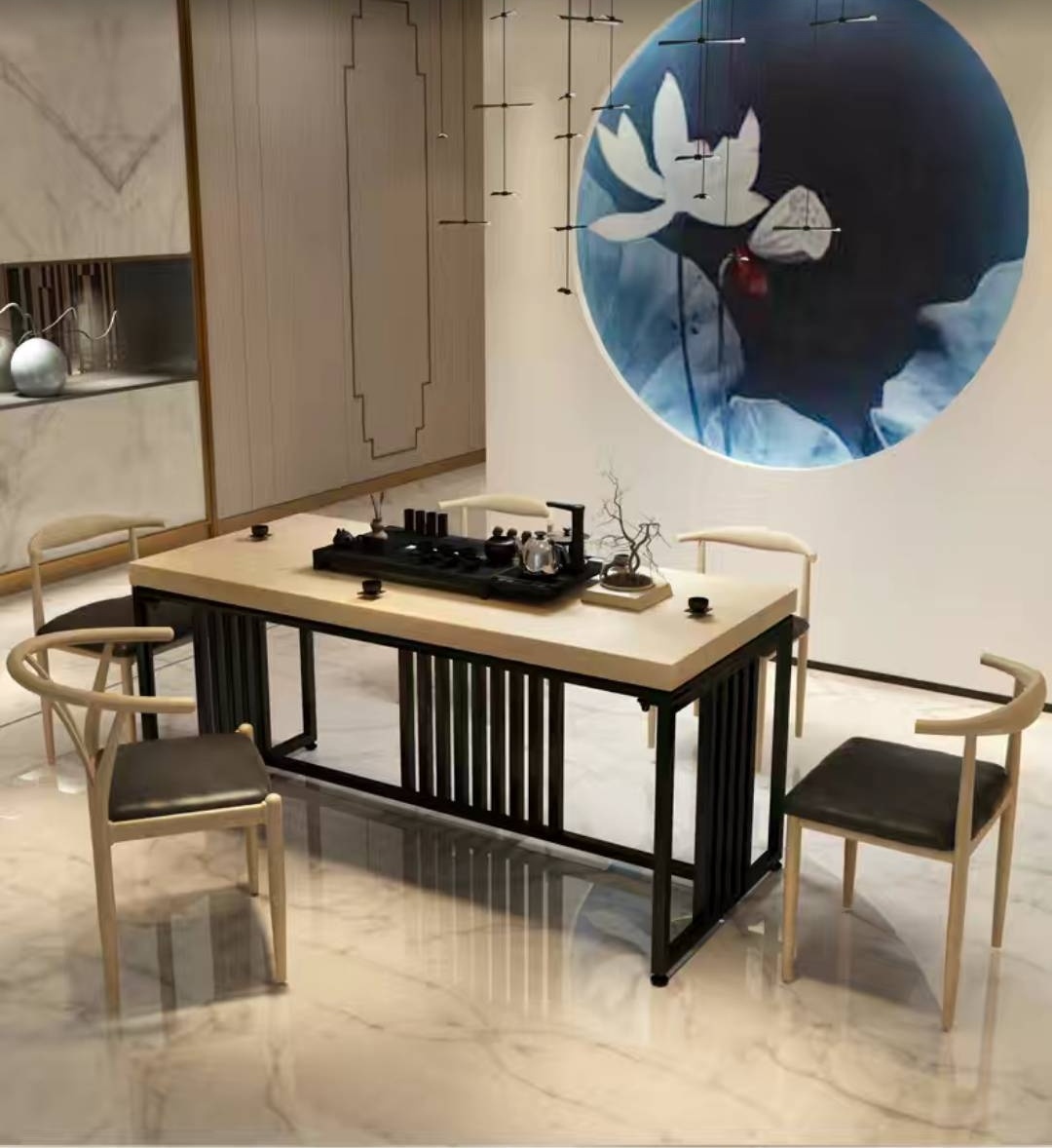 New Chinese Solid Wood Tea Table And Chairs Combined Tea Table Home Tea Table Chair Office Tea Art Table Tea