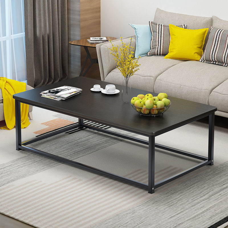 Nordic modern minimalist steel tea table home living room wrought iron coffee table simple creative rectangular tea table tea table