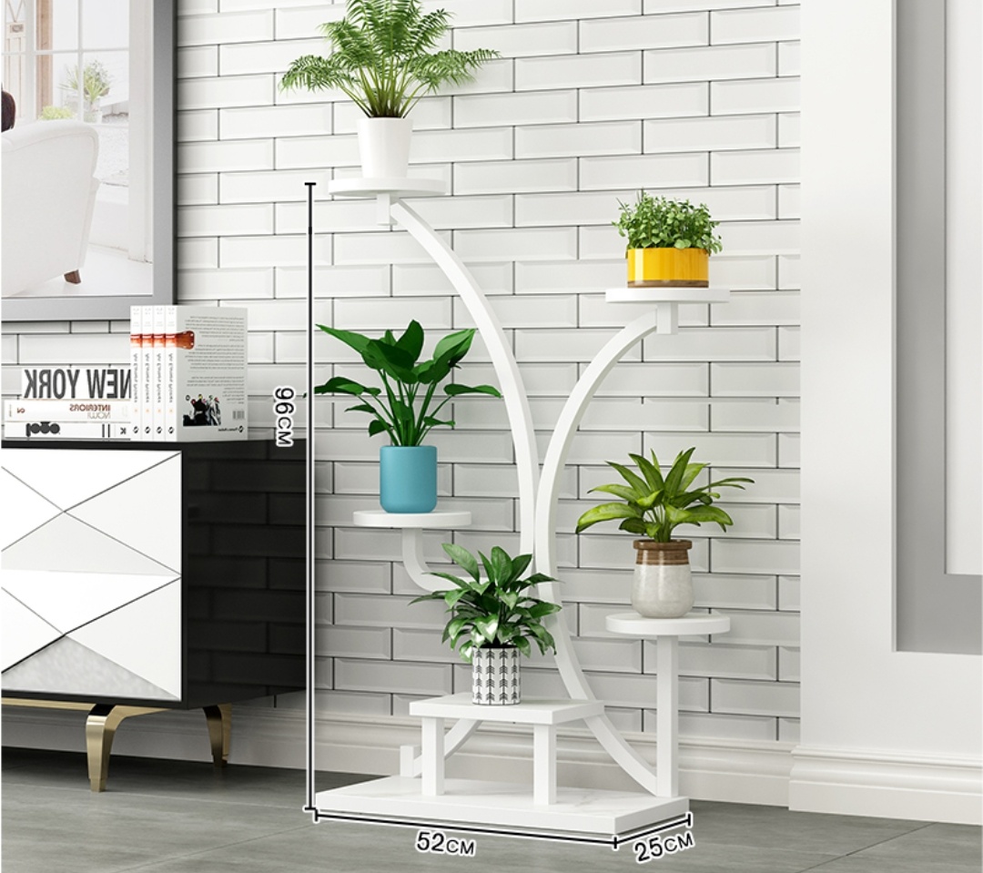 Fancy household wrought iron multi-storey balcony floor-to-ceiling living room simple modern creative gold GE shelf flower pot stand