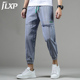 Mùa hè xà cạp nam thương hiệu thủy triều thêu cao cấp quần jean nam giới mất Harun workpants nam Hàn Quốc phiên bản của xu hướng