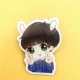 TFboys hoạt hình acrylic huy hiệu Harajuku trâm cài Wang Junkai Wang Yuan ba huy hiệu trâm nhỏ dễ thương