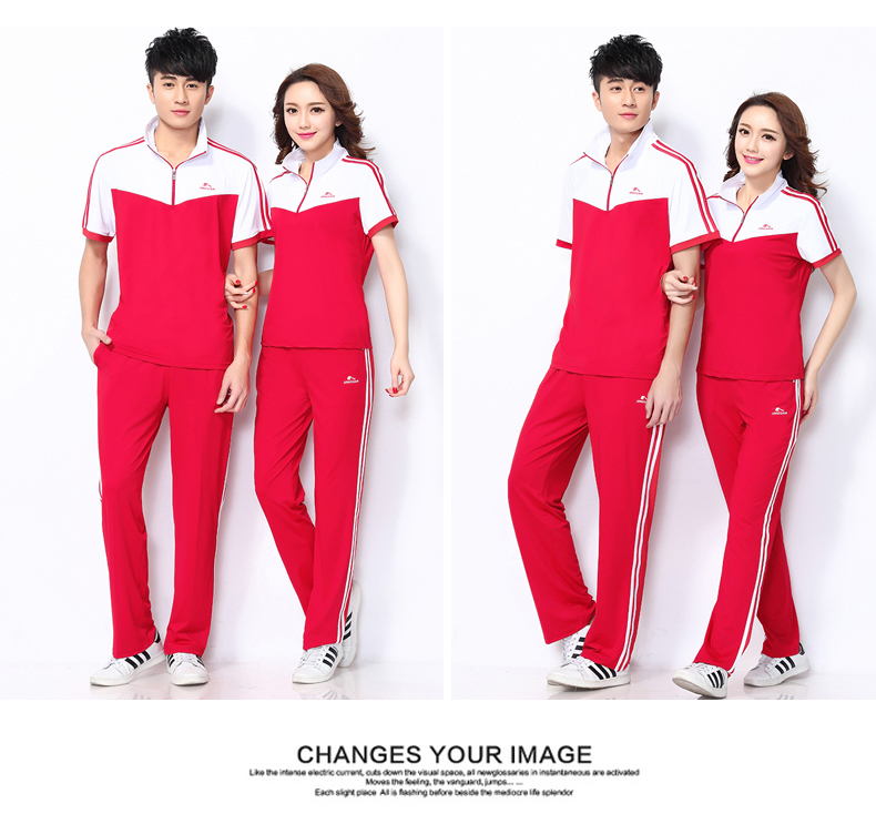 Quần short tay ngắn phù hợp với trang phục thể thao Jiamusi quần áo vuông nhảy trung niên biểu diễn quần áo mùa hè phần mỏng mua - Thể thao sau bộ quần áo nike