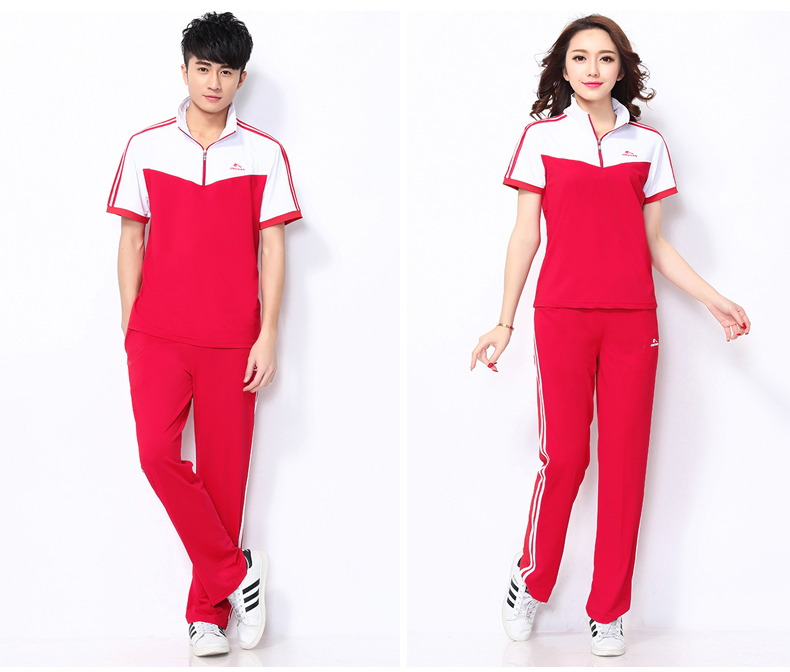 Quần short tay ngắn phù hợp với trang phục thể thao Jiamusi quần áo vuông nhảy trung niên biểu diễn quần áo mùa hè phần mỏng mua - Thể thao sau bộ quần áo nike