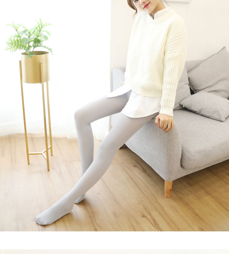 Vớ nữ mùa xuân và mùa thu mỏng phần chân nhẹ nhung màu xám quần lót chống móc mỏng vớ bếp vớ dày vớ màu thịt tất da