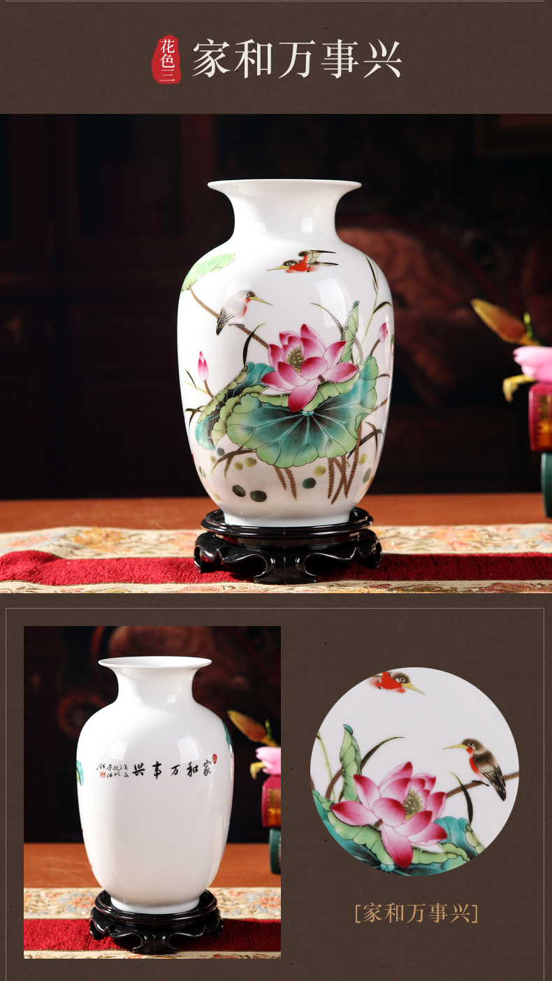 Jingdezhen ceramics floret bottle furnishing articles dried flower arranging flowers sitting room lucky bamboo Chinese blue and white porcelain decorative arts and crafts