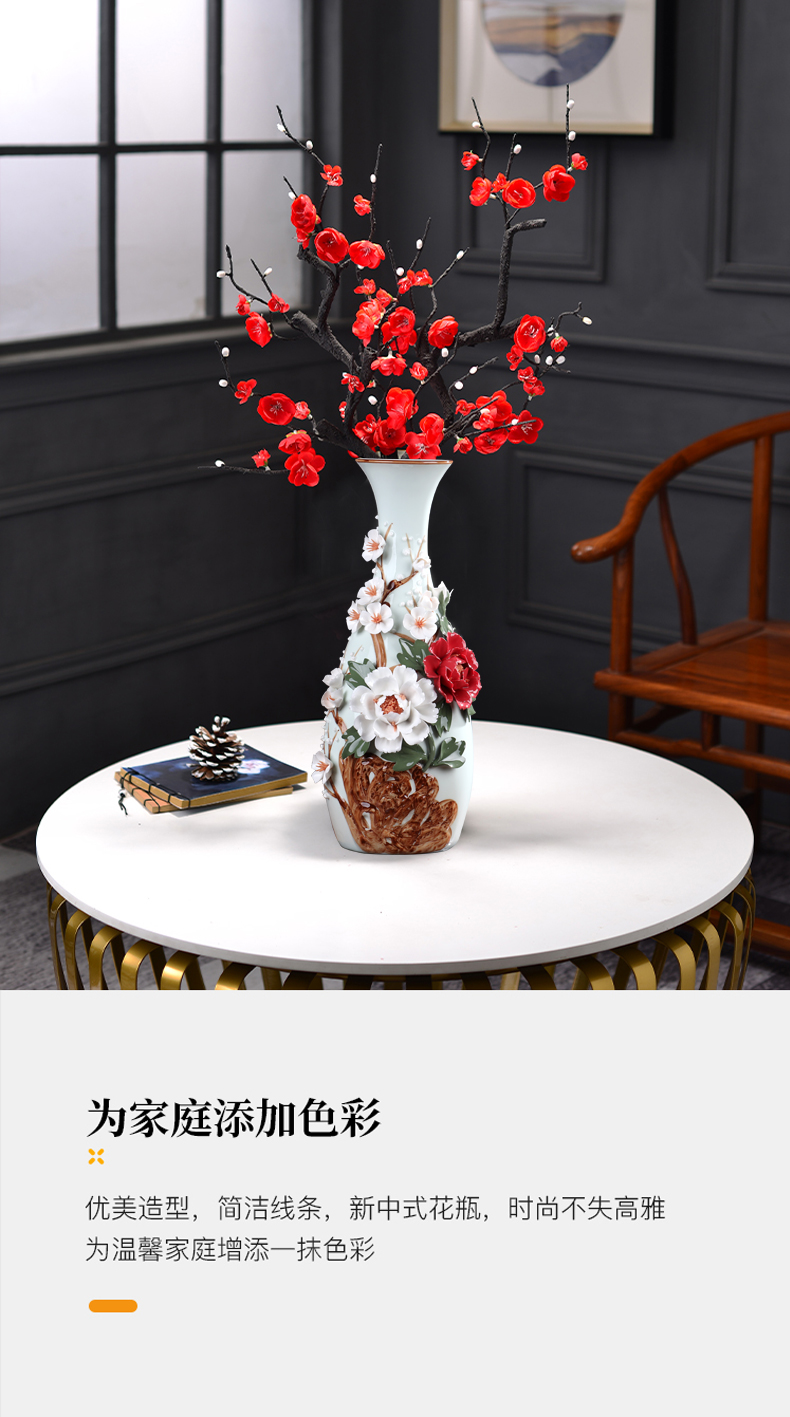 American light key-2 luxury high - grade household adornment ceramics vase continental dried flower arranging flowers sitting room porch place by hand