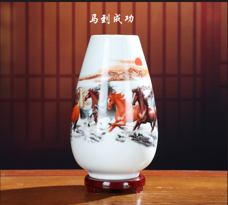 Flower vase of jingdezhen ceramics furnishing articles dried flowers sitting room adornment small creative arts and crafts porcelain Flower decoration