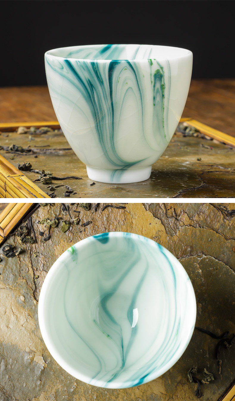 Ice crack creative move jingdezhen up ceramic cups water cup kung fu tea master cup single CPU