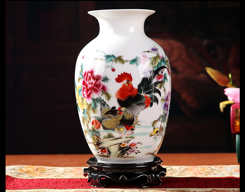 Jingdezhen ceramics vase furnishing articles dried flower arranging flowers sitting room TV ark, trinkets, rich ancient frame flower flower