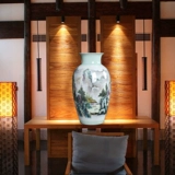 Керамическая ваза Jingdezhen, китайские фарфоровые украшения для гостиной, цветочная композиция, синий и белый фарфор, современные маленькие декоративные поделки