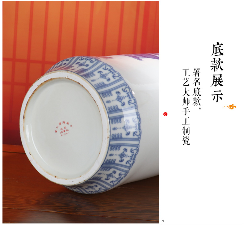 F tube bottles of jingdezhen ceramics vase furnishing articles sitting room dry flower arranging flowers I and contracted style craft ornaments