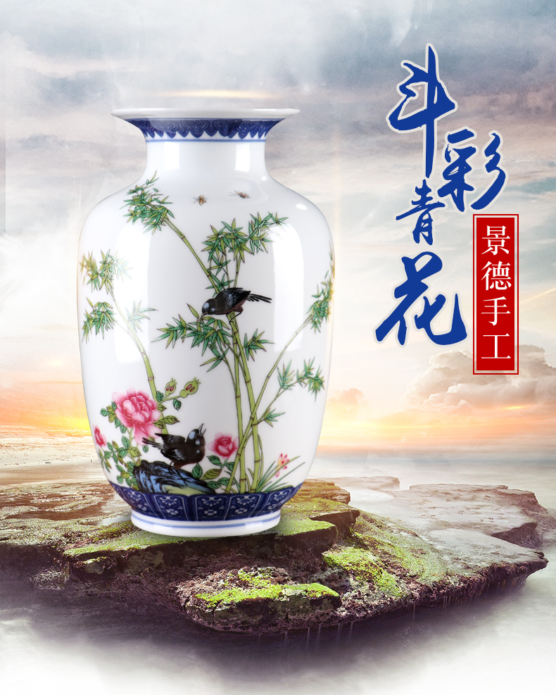 The Bucket color blue and white porcelain vase furnishing articles sitting room TV ark, small decorative arts and crafts flower arranging archaize jingdezhen ceramics