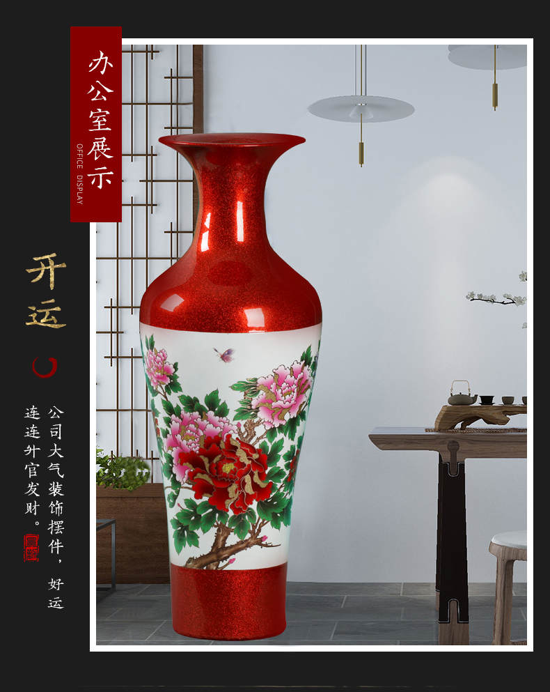 Crystal glaze of large vases, jingdezhen ceramics high living room TV ark to heavy adornment furnishing articles of Chinese style