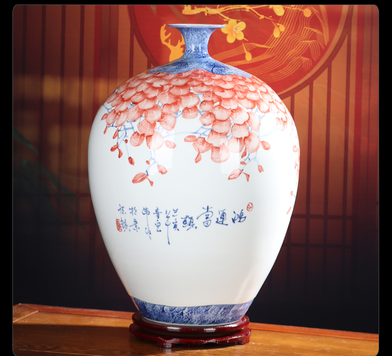 Master hand - made vases furnishing articles of jingdezhen ceramics flower arranging dried flowers sitting room manual home decoration arts and crafts