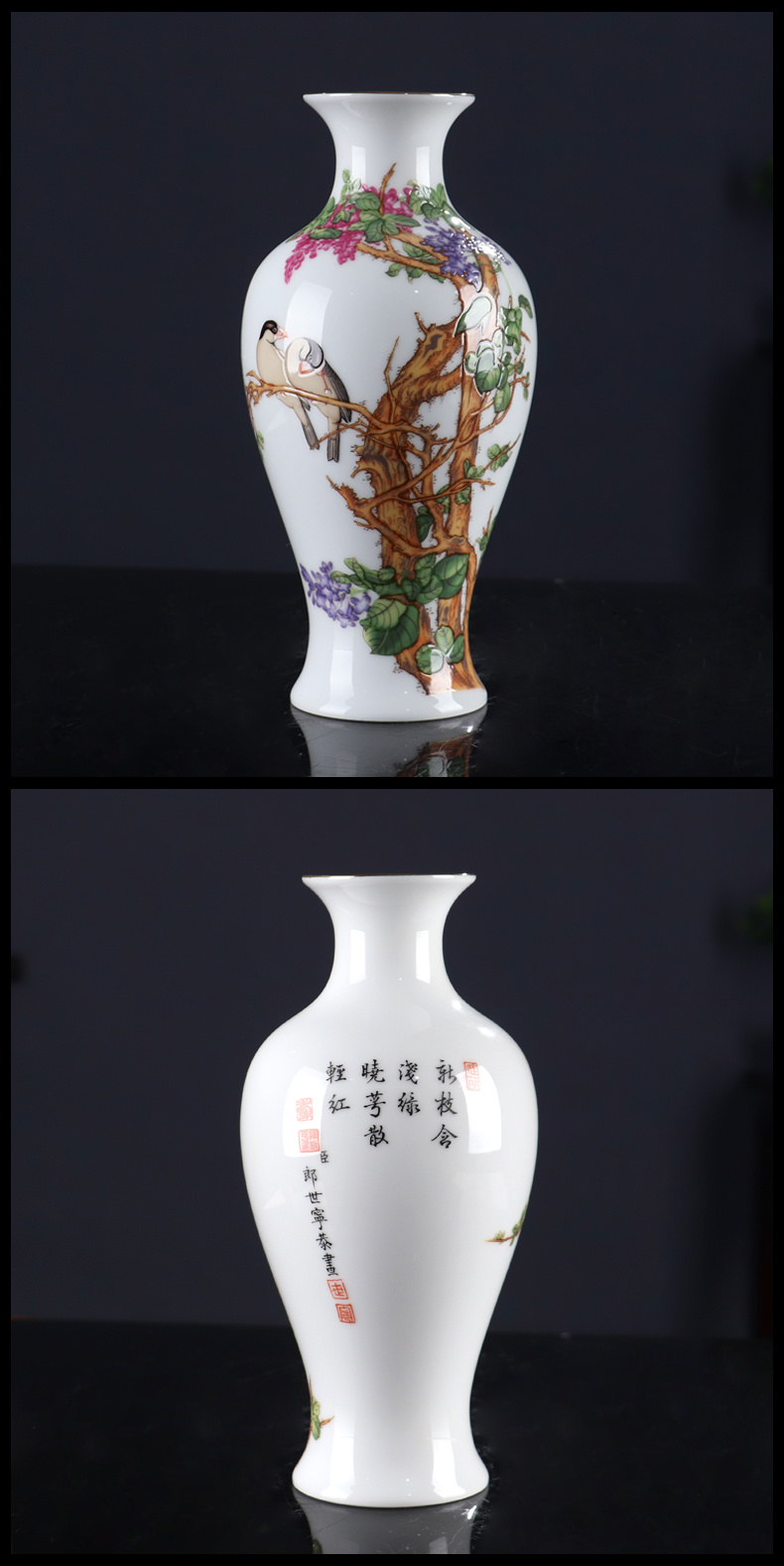 Manual empresa fuels the jingdezhen ceramic vase wine furnishing articles sitting room dry flower arranging flowers small thin craft ornaments