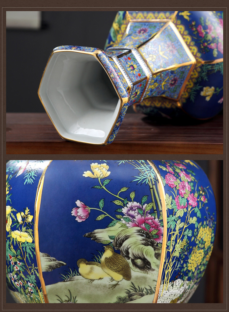 Archaize qianlong vase of jingdezhen ceramics colored enamel furnishing articles sitting room collection ikebana art decoration