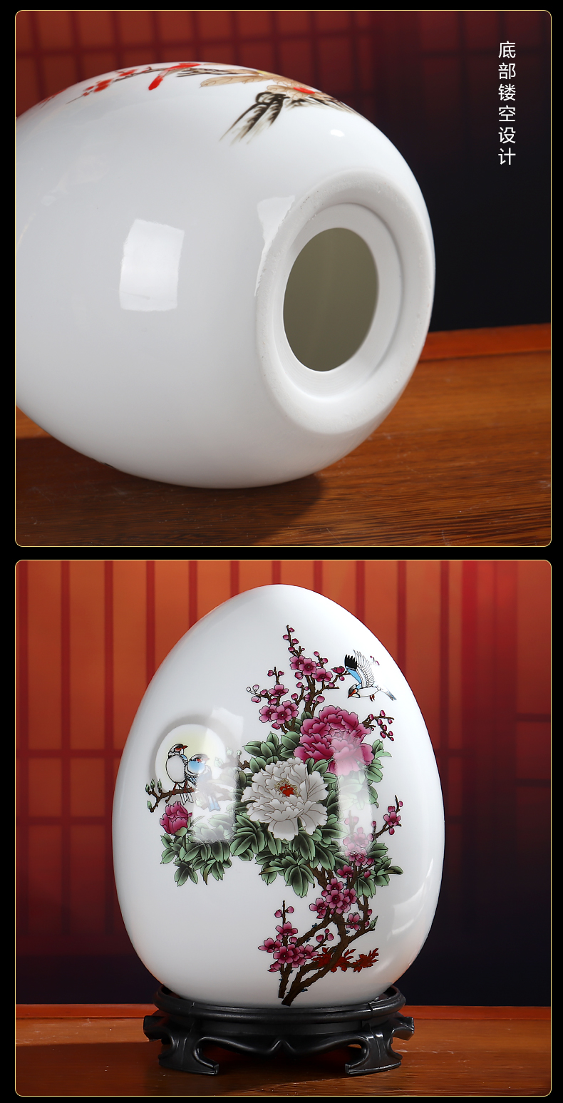 Large luck egg sitting room ark office furnishing articles of jingdezhen ceramics company rich ancient frame decorative porcelain arts and crafts