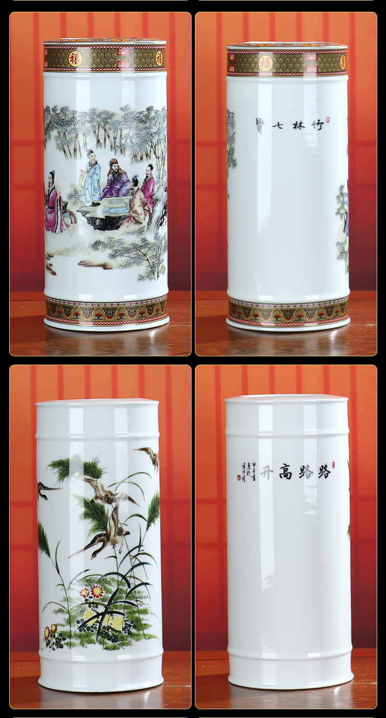 New product success lucky bamboo vase hydroponic jingdezhen ceramics sitting room place flower arranging Chinese style decoration